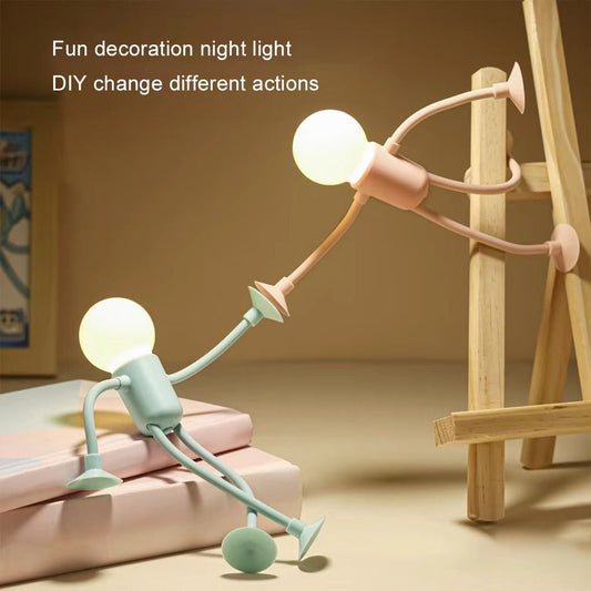 Flexible Cartoon Night Light – Portable & Bendable Desk Lamp