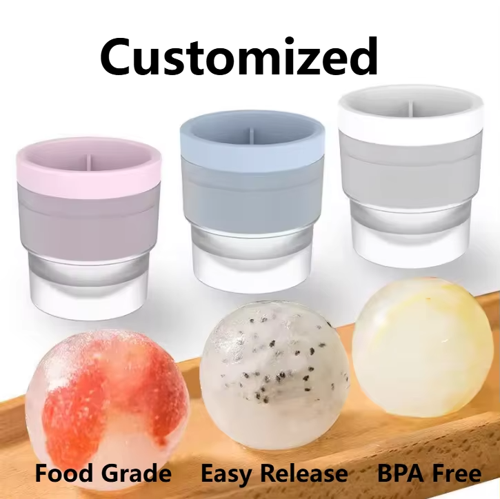 Silicone Large Round Ice Ball Maker Mold for Whisky & Cocktails