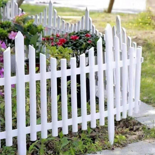 Weather-Resistant Decorative White Picket Garden Fence Panels