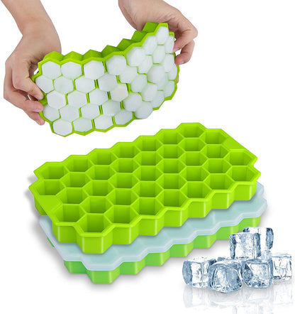 37 Ice Cube Tray with Removable Lid Silicone