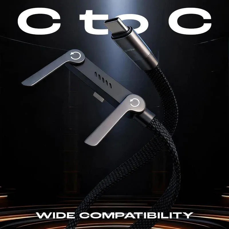 240w super fast charging Invisible Holder Charger Cable with Stand