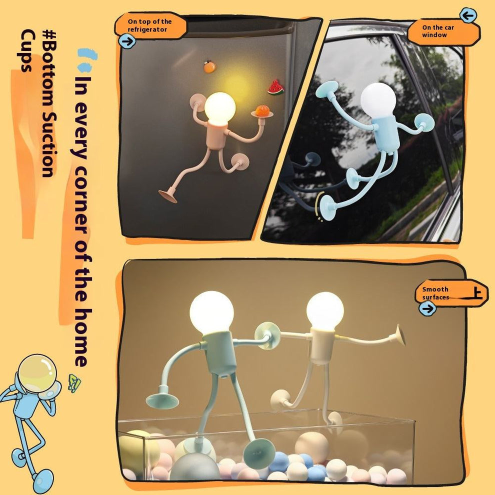 Flexible Cartoon Night Light – Portable & Bendable Desk Lamp