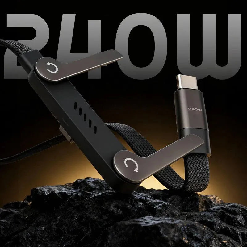 240w super fast charging Invisible Holder Charger Cable with Stand