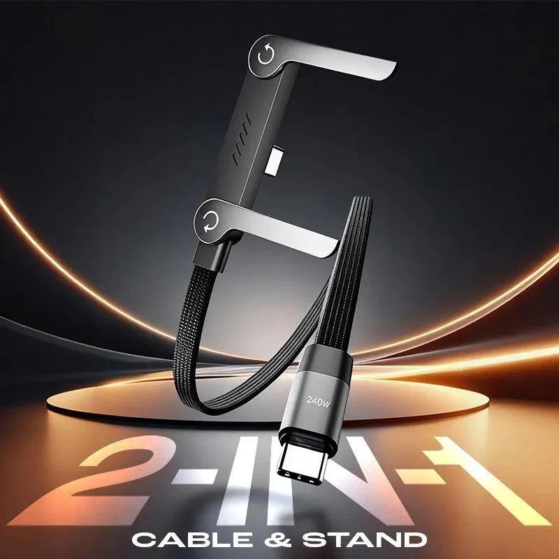 240w super fast charging Invisible Holder Charger Cable with Stand