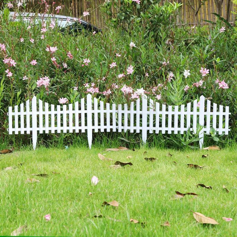 Weather-Resistant Decorative White Picket Garden Fence Panels