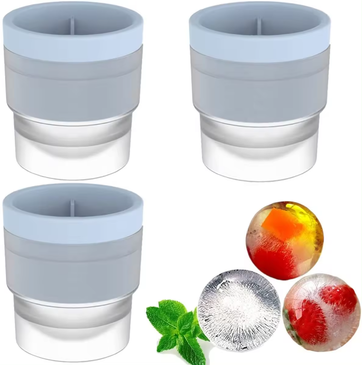 Silicone Large Round Ice Ball Maker Mold for Whisky & Cocktails