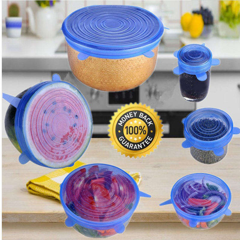 6-Pack Silicone Stretch Food Covers