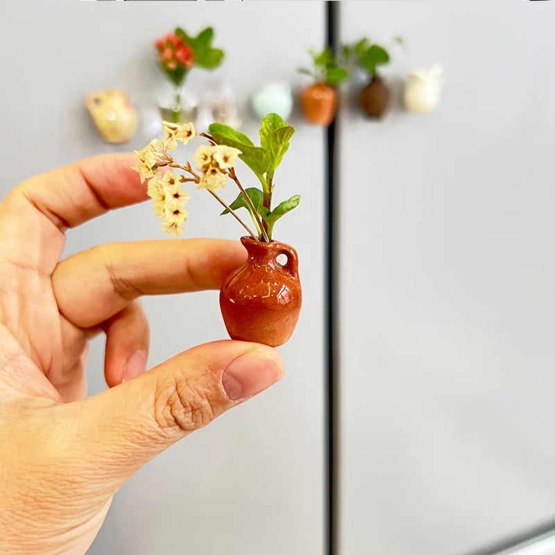 🎁🌸 Mini Ceramics Vase Fridge Magnet