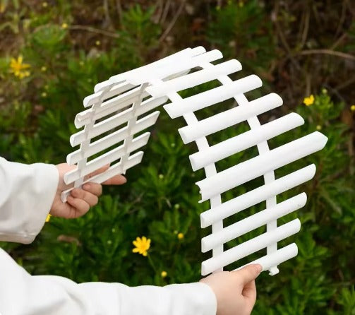 Weather-Resistant Decorative White Picket Garden Fence Panels